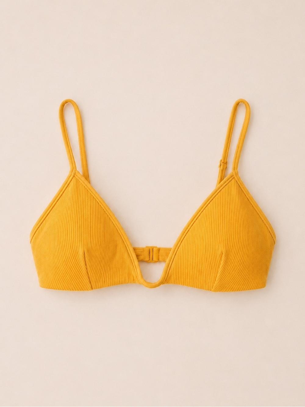 L*SPACE Helena Triangle Bikini Top Sunshine Gold